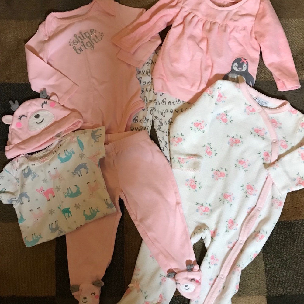 Warm Weather Pink Baby Girls Lot